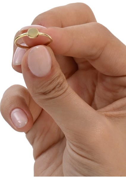 925 Ayar Gümüş Altın Yaldızlı Minimalist Plaka Yüzük modelleri