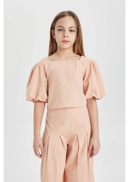 Kız Çocuk Kısa Kollu Bluz C0462A824SM