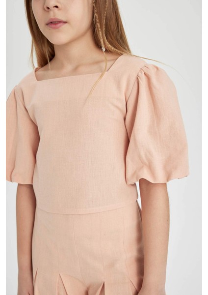 Kız Çocuk Kısa Kollu Bluz C0462A824SM