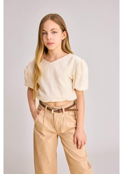 Kız Çocuk Kısa Kollu Bluz C0463A824SM