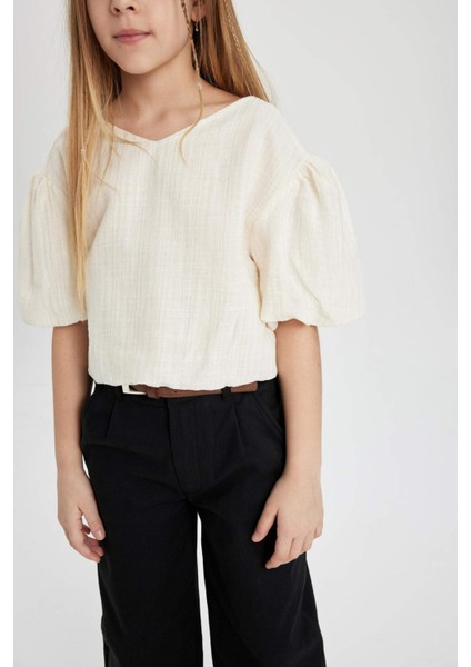 Kız Çocuk Kısa Kollu Bluz C0463A824SM