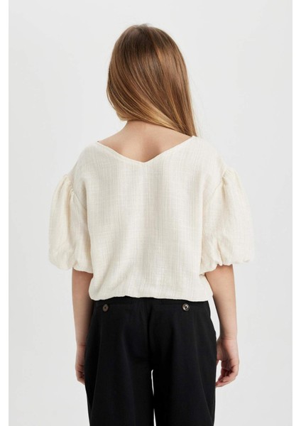 Kız Çocuk Kısa Kollu Bluz C0463A824SM