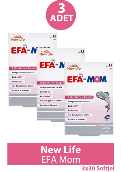 New Life Efa Mom 30 Kapsül 3 Adet