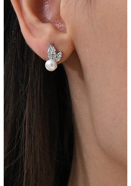 Gümüş Rodyumlu Zirkon Taşlı Yaprak Modeli Kolye ve Küpeden Oluşan Ikili Incili Set SGTL13035RODAJ modelleri