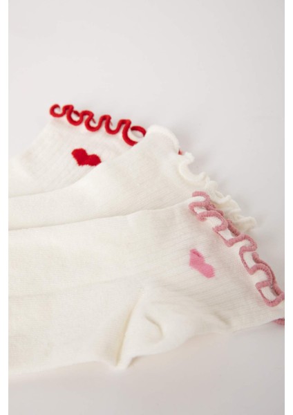 Kız Çocuk 3'lü Pamuklu Uzun Çorap