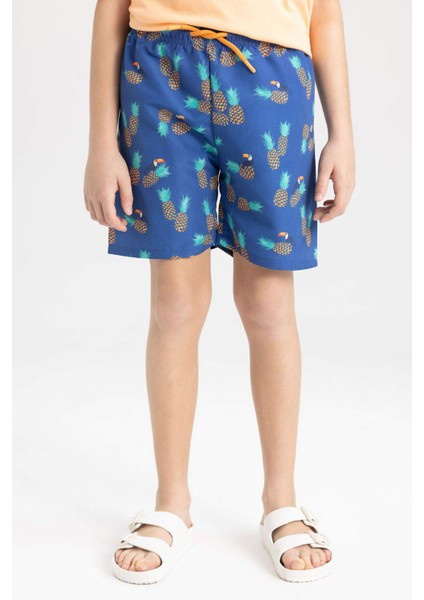 Erkek Çocuk Desenli Deniz Şortu B7451A824HS