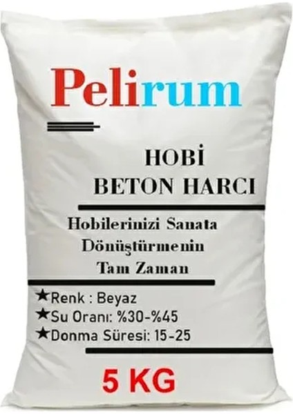 Hızlı Donan Güçlü Biblo Harcı Tozu Parlak Beyaz 5 kg (%98 Baloncuksuz) Dayanıklı Malzeme