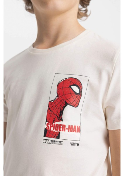 Erkek Çocuk Marvel Spiderman Pijama Takımı Kısa Kollu Üst Şort C2849A824SM