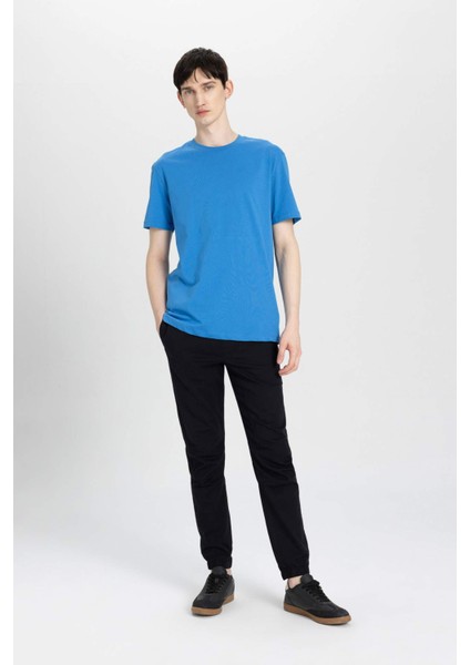 %100 Pamuk New Regular Fit Bisiklet Yaka Basic Düz Kısa Kollu Tişört V7699AZ24SP