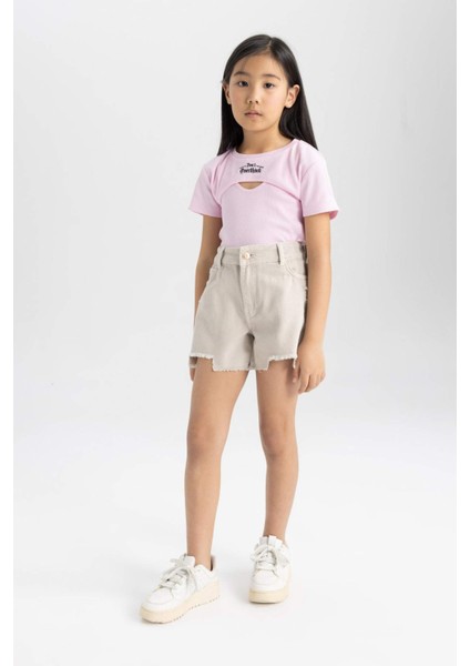 Kız Çocuk Jean Şort B5048A824SM