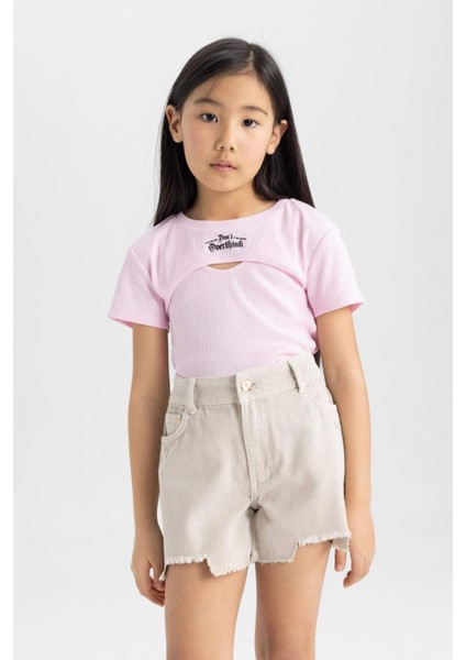 Kız Çocuk Jean Şort B5048A824SM