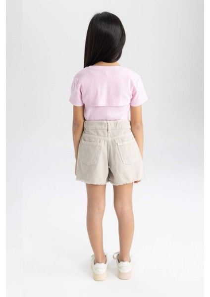 Kız Çocuk Jean Şort B5048A824SM