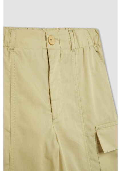 Kız Çocuk Wide Leg Kargo Geniş Paça Pamuklu Pantolon C1644A824SP