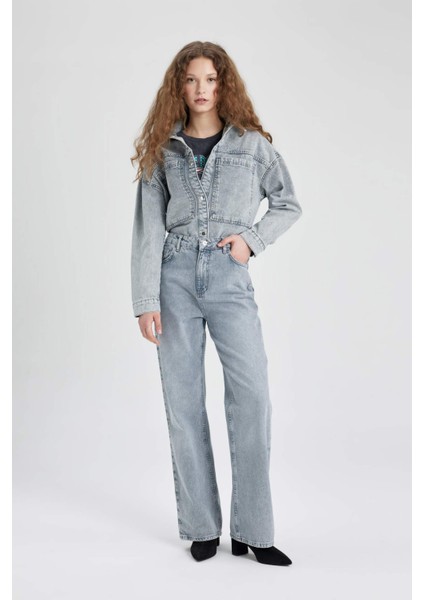 Cepli Çıtçıtlı Jean Gömlek Ceket B9315AX24SP