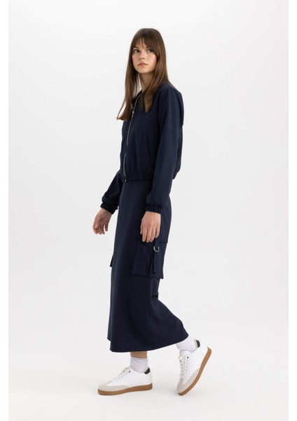 Kargo Cepli Maxi Tesettür Etek C4197AX24SP