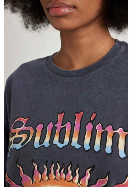 Unisex Ramones Oversize Geniş Kalıp Bisiklet Yaka Kısa Kollu Yıkamalı Soluk Efektli Tişört