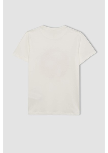 Erkek Çocuk 2'li Takım Palmiye Baskılı Kısa Kollu Tişört Deniz Şortu C1256A824HS