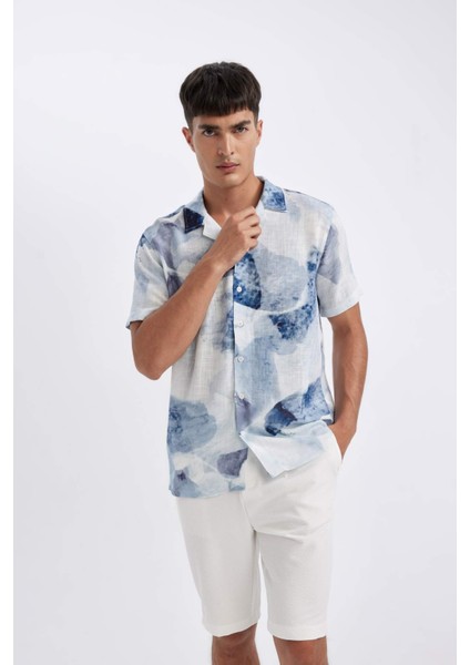 Modern Fit Yazlık Polo Yaka Kısa Kollu Gömlek C4118AX24SM