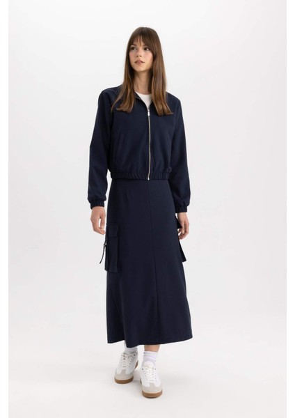 Kargo Cepli Maxi Tesettür Etek C4197AX24SP