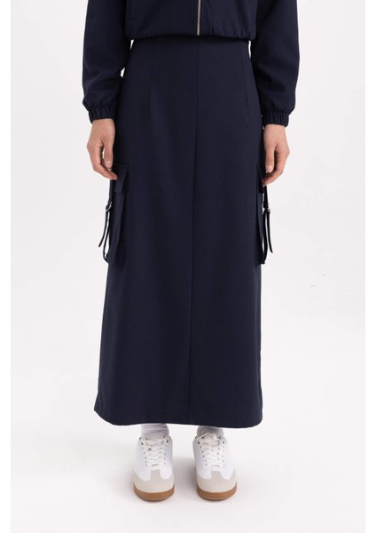 Kargo Cepli Maxi Tesettür Etek C4197AX24SP