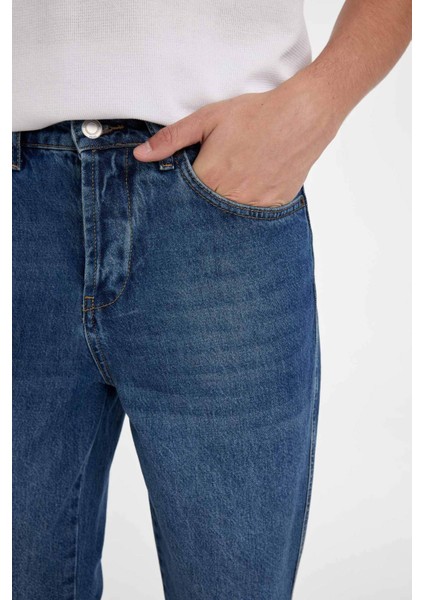 Slim Crop Fit Dar Kalıp Normal Bel Dar Paça Jean Pantolon B8324AX24SM