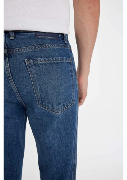 Slim Crop Fit Dar Kalıp Normal Bel Dar Paça Jean Pantolon B8324AX24SM