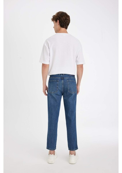 Slim Crop Fit Dar Kalıp Normal Bel Dar Paça Jean Pantolon B8324AX24SM