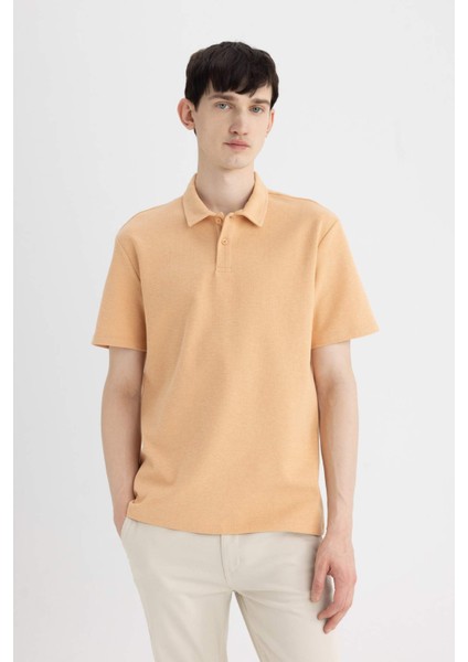 New Regular Fit Basic Düz Kısa Kollu Polo Tişört B4939AX24SP