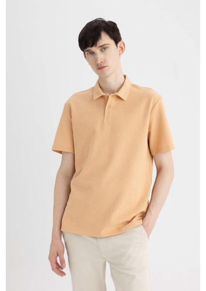 New Regular Fit Basic Düz Kısa Kollu Polo Tişört B4939AX24SP