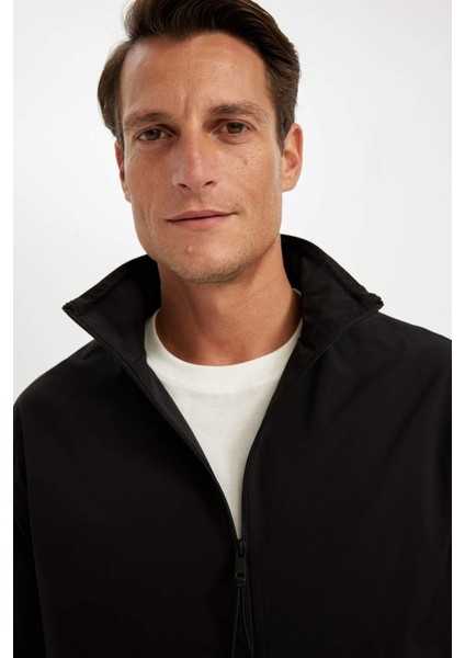 Regular Fit Dik Yaka Fermuarlı Cepli Mevsimlik Baharlık Ceket Mont C4563AX24AU