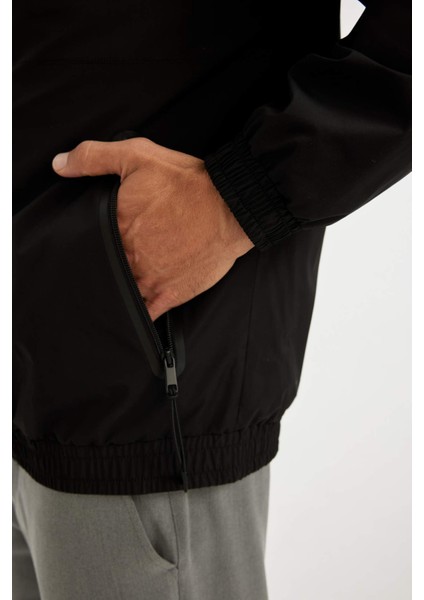 Regular Fit Dik Yaka Fermuarlı Cepli Mevsimlik Baharlık Ceket Mont C4563AX24AU