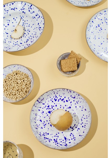 Speckles Emaye 4’lü Kase Çerezlik, Kahvaltılık, Reçellik, Zeytinlik, Sunumluk Seti 8cm 200 ml modelleri