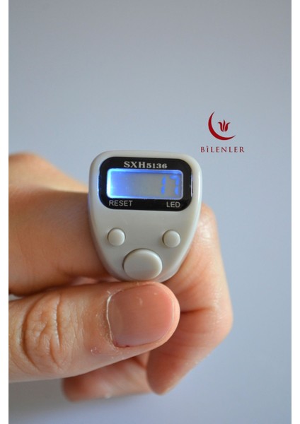 Mini Işıklı Zikirmatik Açık Gri