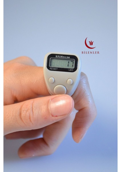 Mini Işıklı Zikirmatik Açık Gri fiyatları