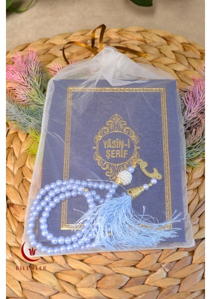 Yasin Tül Kese Termoderi Kaplı-Arapça Türkçe Okunuşlu ve Mealli–mevlid ve Bebek Hediyeliğii (1 Adet)