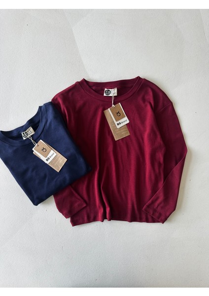 Genç Kız / Erkek %100 Pamuk Uzun Kollu Tişört_RG3701