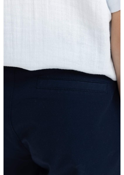 Erkek Çocuk Cepli Basic Düz Gabardin Şort C2955A824SM