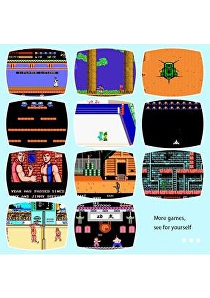 Retro 620 Oyunlu Nostalji Tv Atari Oyun Konsolu 2 Kollu Set (Scart Baslıksız)