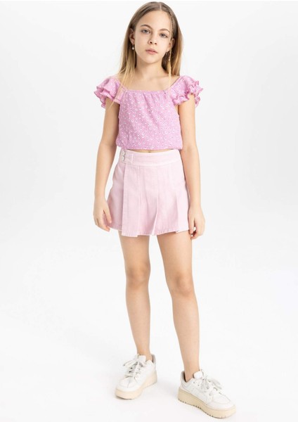 Kız Çocuk Desenli Bluz C3382A824SM