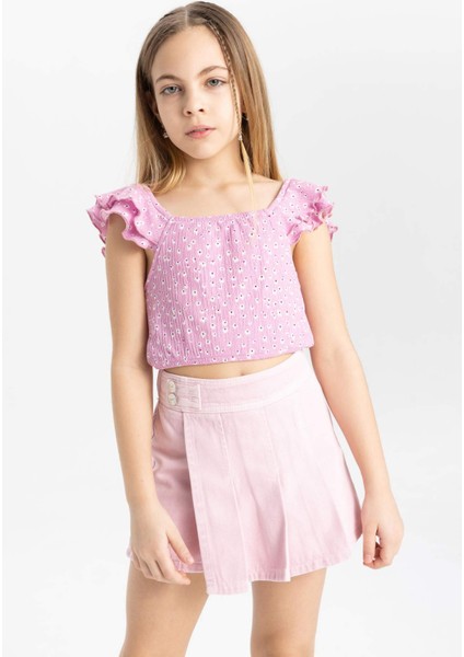 Kız Çocuk Desenli Bluz C3382A824SM