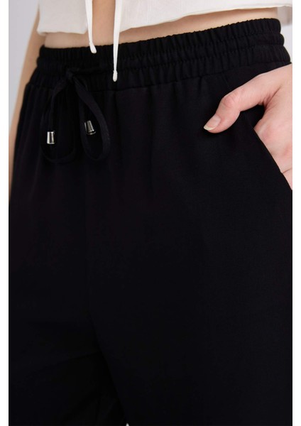 Belmando Harem Kumaş Pantolon Cepli Normal Bel Basic Düz Paça L3164AZ24SM