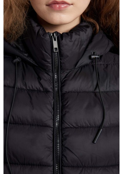 Su Geçirmez Şişme Yelek Kapüşonlu Fermuarlı Cepli Kalın Mevsimlik A0976AX24AU