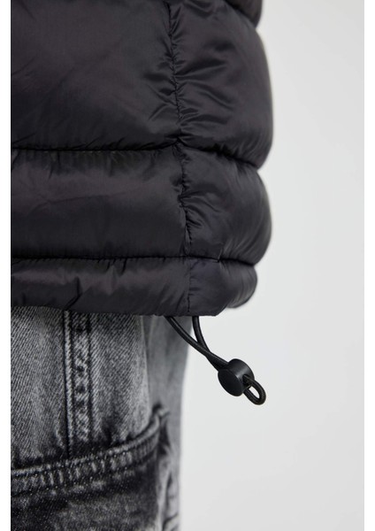 Su Geçirmez Şişme Yelek Kapüşonlu Fermuarlı Cepli Kalın Mevsimlik A0976AX24AU