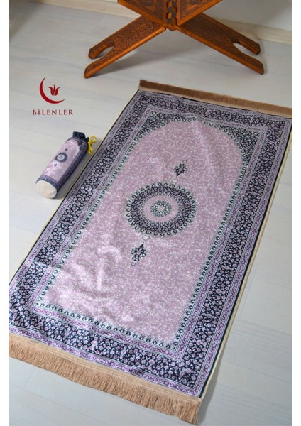 Keseli Seccade - 70X110 cm - Taşınabilir - Ince, Şık ve Etnik Desenli