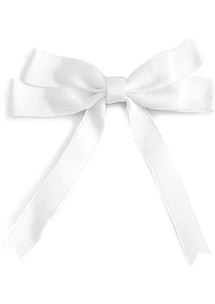 10 Adet Beyaz Saten Fiyonk Süsleme Küçük Kurdele Seti