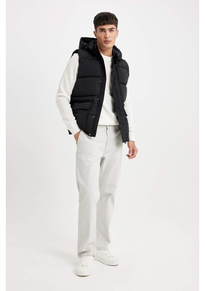 Su İtici Hafif Şişme Yelek Çıkarılabilir Kapüşonlu Fermuarlı Cepli Mevsimlik W5509AZ24AU