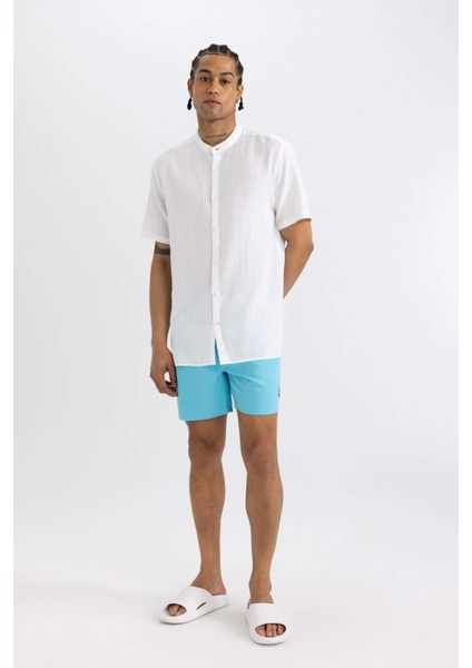 File Astarlı Kısa Boy Deniz Şortu N0131AZ24HS