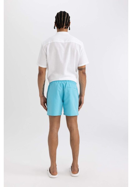 File Astarlı Kısa Boy Deniz Şortu N0131AZ24HS