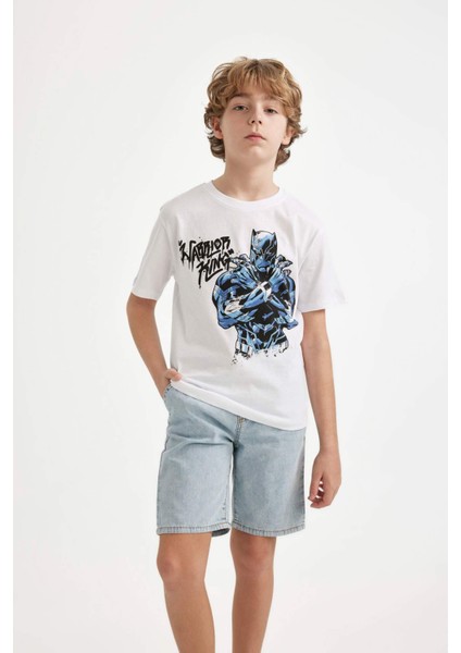 Erkek Çocuk Marvel Bisiklet Yaka Kısa Kollu Tişört C3103A824HS