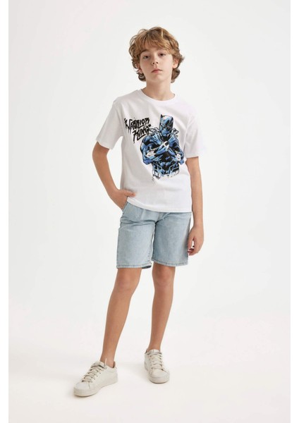 Erkek Çocuk Marvel Bisiklet Yaka Kısa Kollu Tişört C3103A824HS